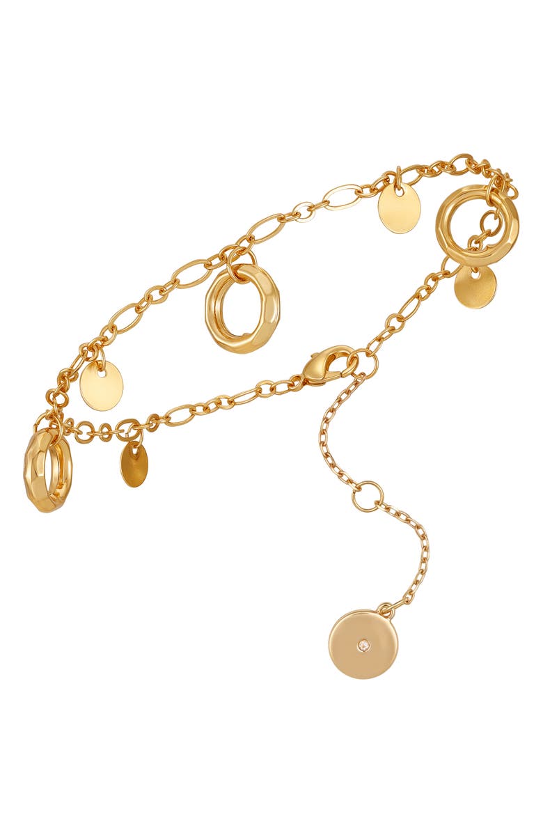 Vince Camuto Ring & Circle Charm Anklet, Alternate, color, 