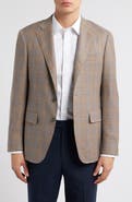 Canali Kei Trim Fit Plaid Super 130s Wool Sport Coat