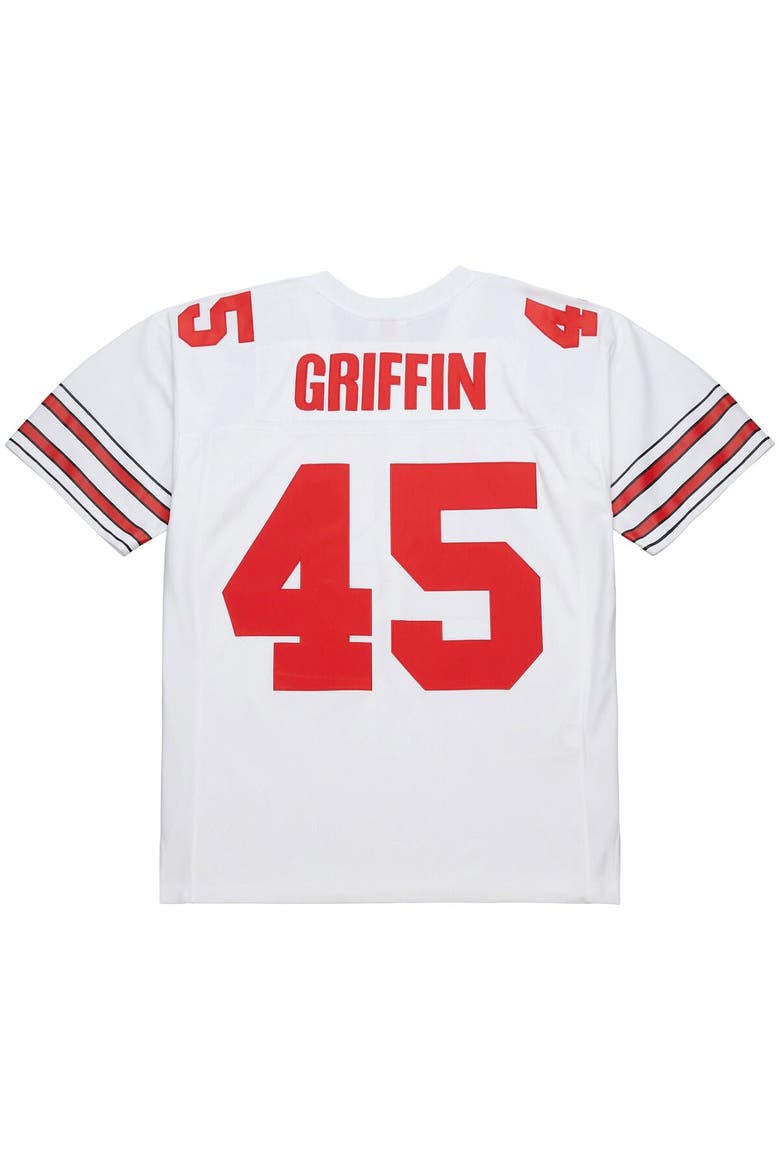 Men's Mitchell & Ness Archie Griffin White Ohio State Buckeyes 1975 College Vault Legacy Jersey, Alternate, color, White