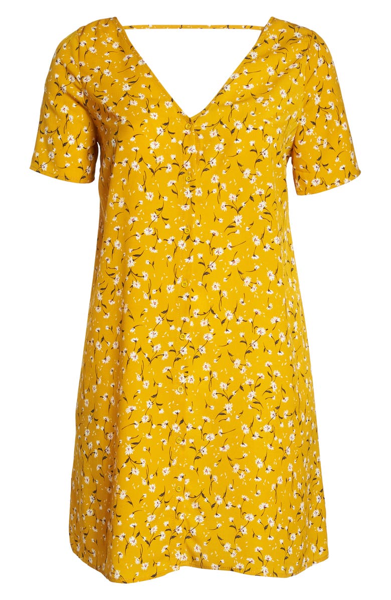 Glamorous Floral Swing Shirtdress, Alternate, color, 