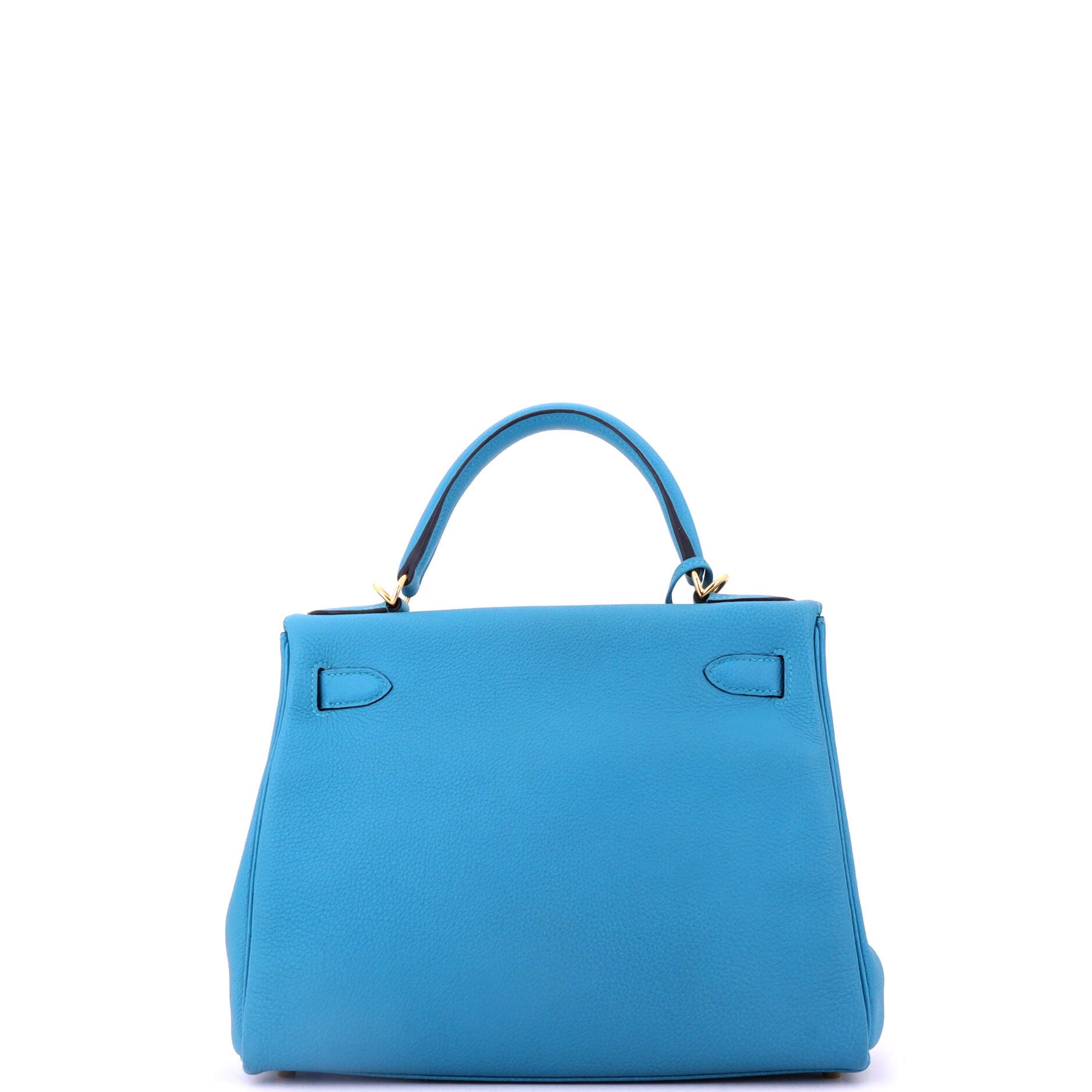 Pre-Owned Hermes Kelly Handbag Blue Togo with Gold Hardware 28, Alternate, color, Turquoise