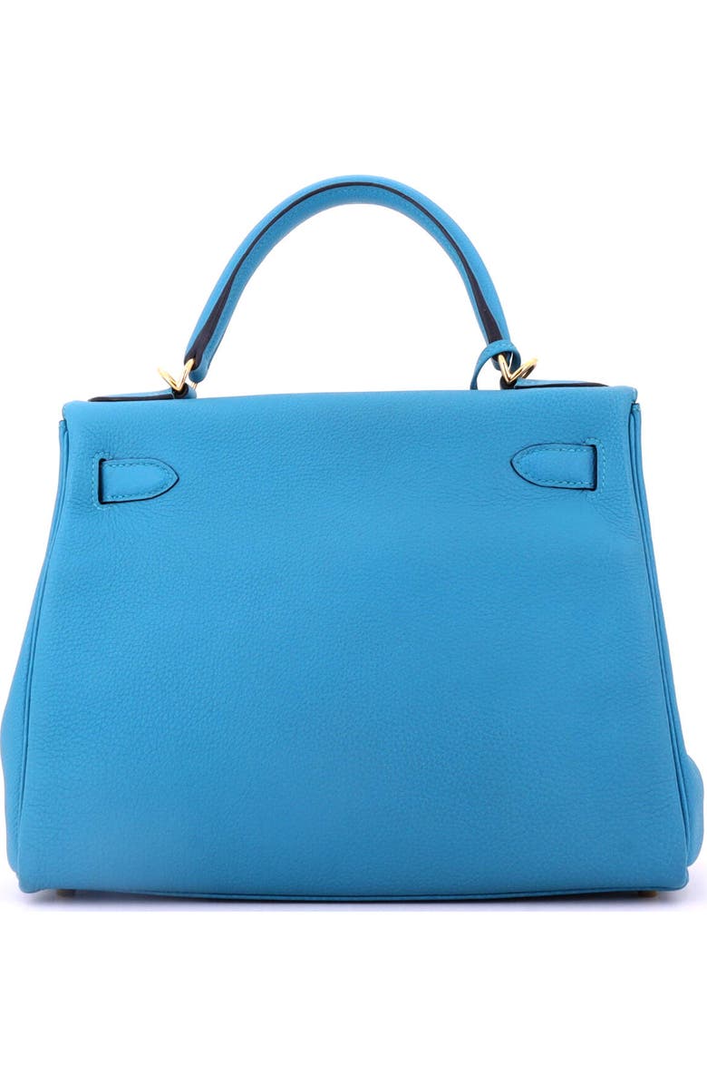 Pre-Owned Hermes Kelly Handbag Blue Togo with Gold Hardware 28, Alternate, color, Turquoise