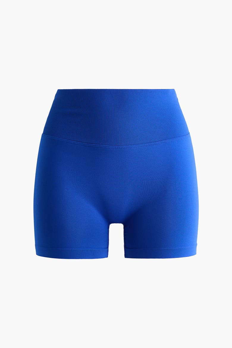 Seamless Scrunch Hotpants With Drymove, Alternate, color, Cobalt blue