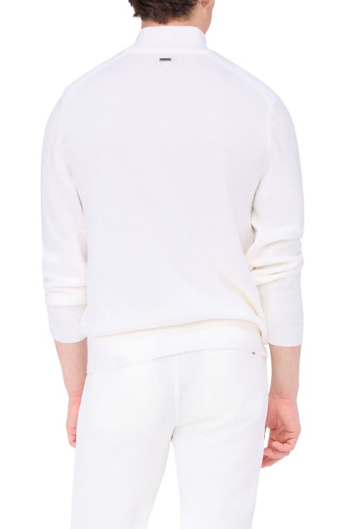 BUGATCHI BUGATCHI MERINO WOOL QUARTER ZIP SWEATER