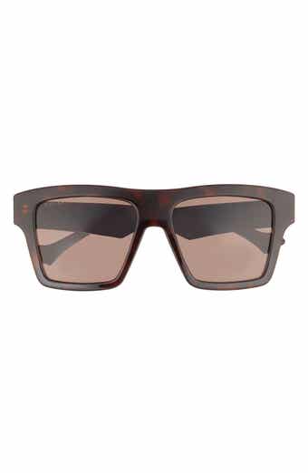 Gucci Core 55mm Square Sunglasses