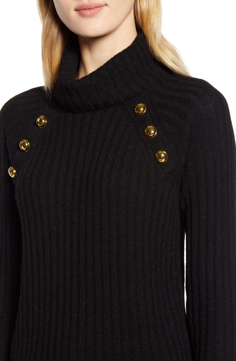 Halogen<sup>®</sup> x Atlantic-Pacific Button Detail Turtleneck Sweater, Alternate, color, 