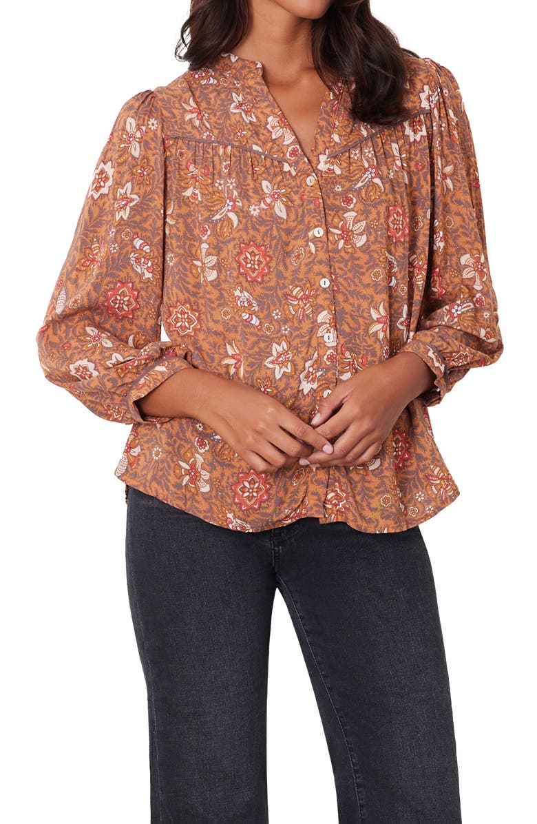 Paneros Clothing Anna Floral Button up Blouse, Main, color, 