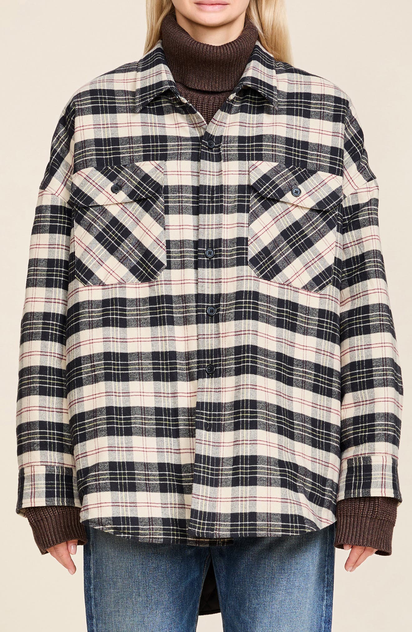 DENIMIST Plaid Flannel Shirt Jacket