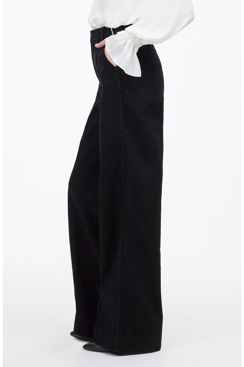 Superwide-Leg Trouser Jeans, Alternate, color, BLACK RINSE WASH