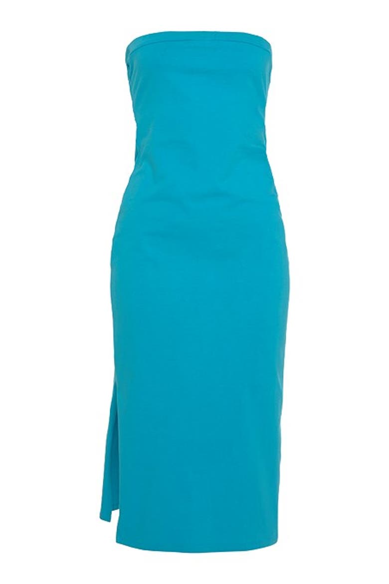 Women's Strapless Back Cutout Dress, Alternate, color, Turquoise