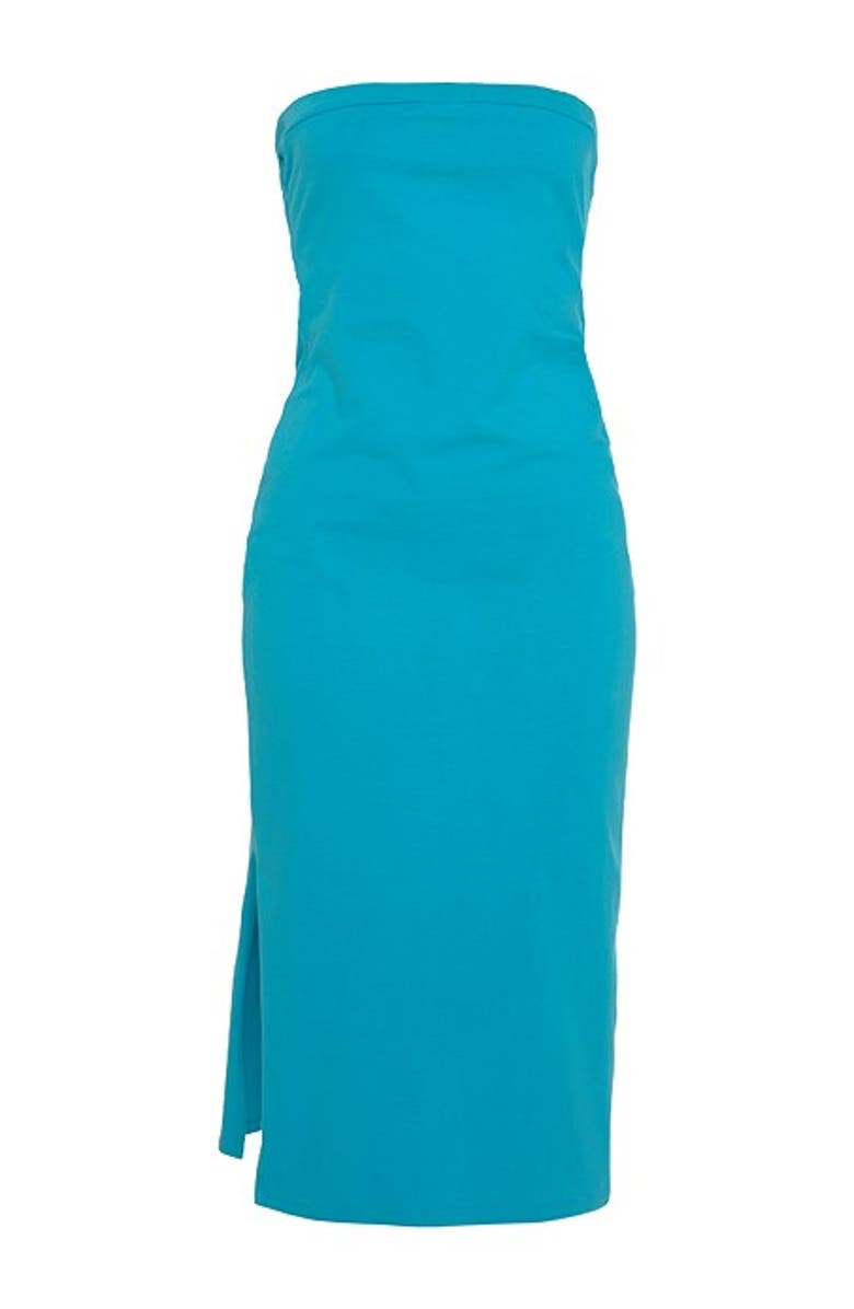 LASCANA Women's Strapless Back Cutout Dress, Alternate, color, Turquoise