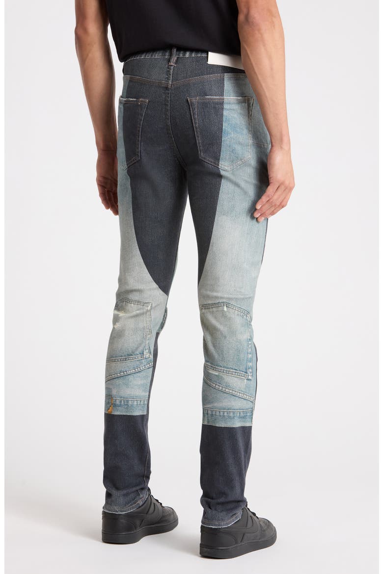 Upside Down Skinny Jeans, Alternate, color, DARK BLUE
