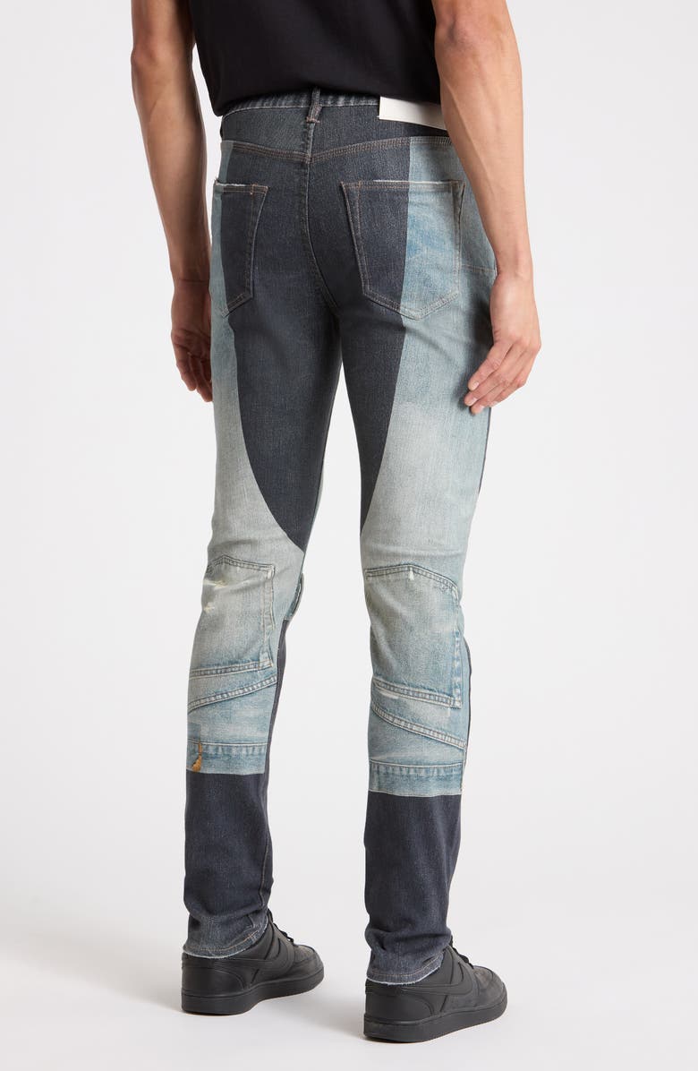 PURPLE BRAND Upside Down Skinny Jeans, Alternate, color, Dark Blue