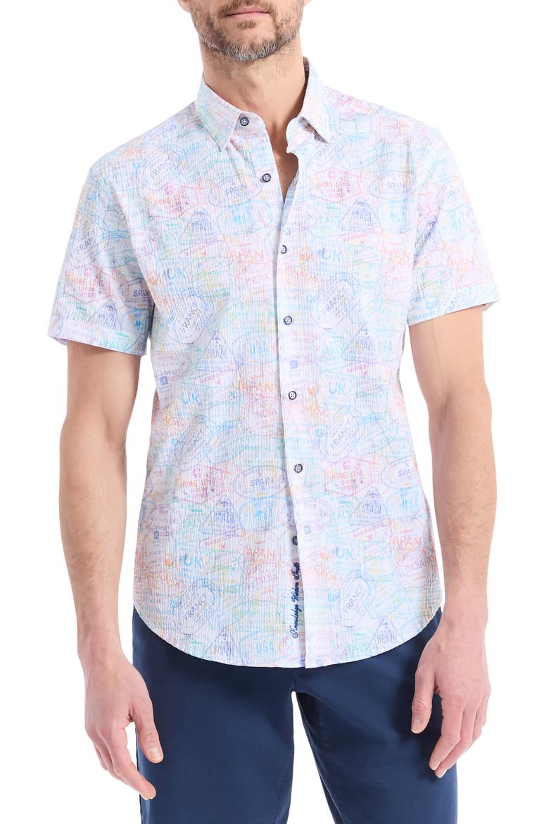 Passport 2 Cotton Seersucker Shirt, Main, color, MULTI