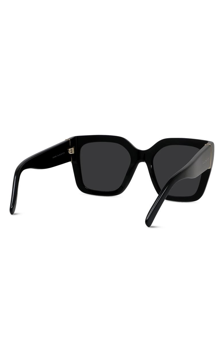 Givenchy Bold 53mm Square Sunglasses, Alternate, color, Shiny Black / Smoke