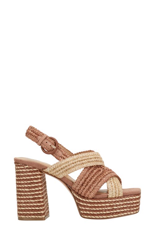 Marc Fisher Ltd Caddy Platform Sandal In Dark Natural