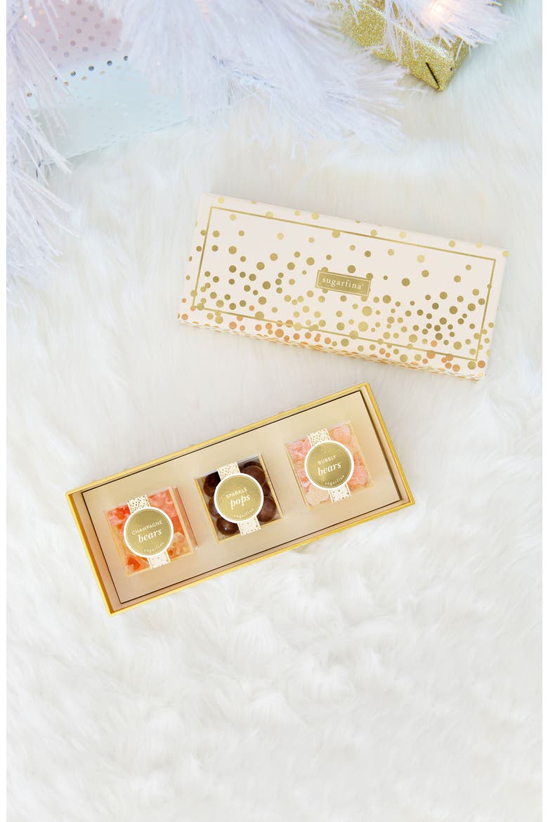 Sparkling Holiday 3-Piece Candy Bento Box, Alternate, color, BEIGE