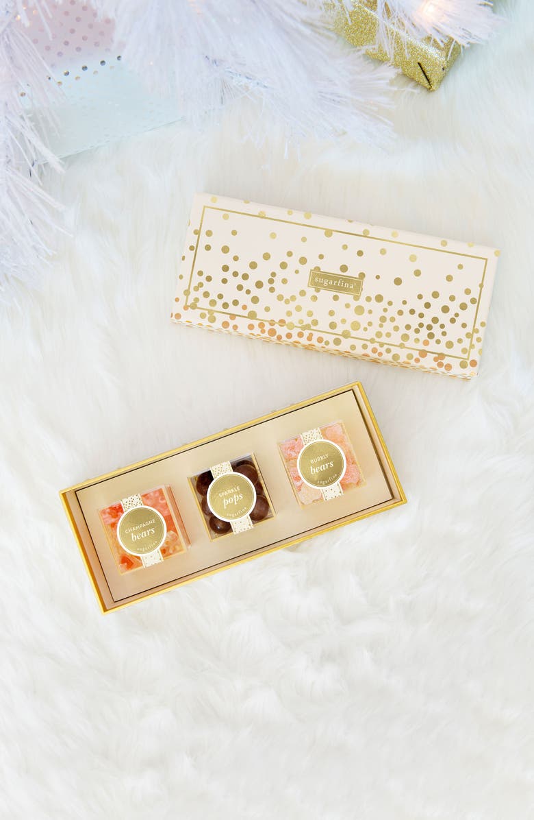 sugarfina Sparkling Holiday 3-Piece Candy Bento Box, Alternate, color, 