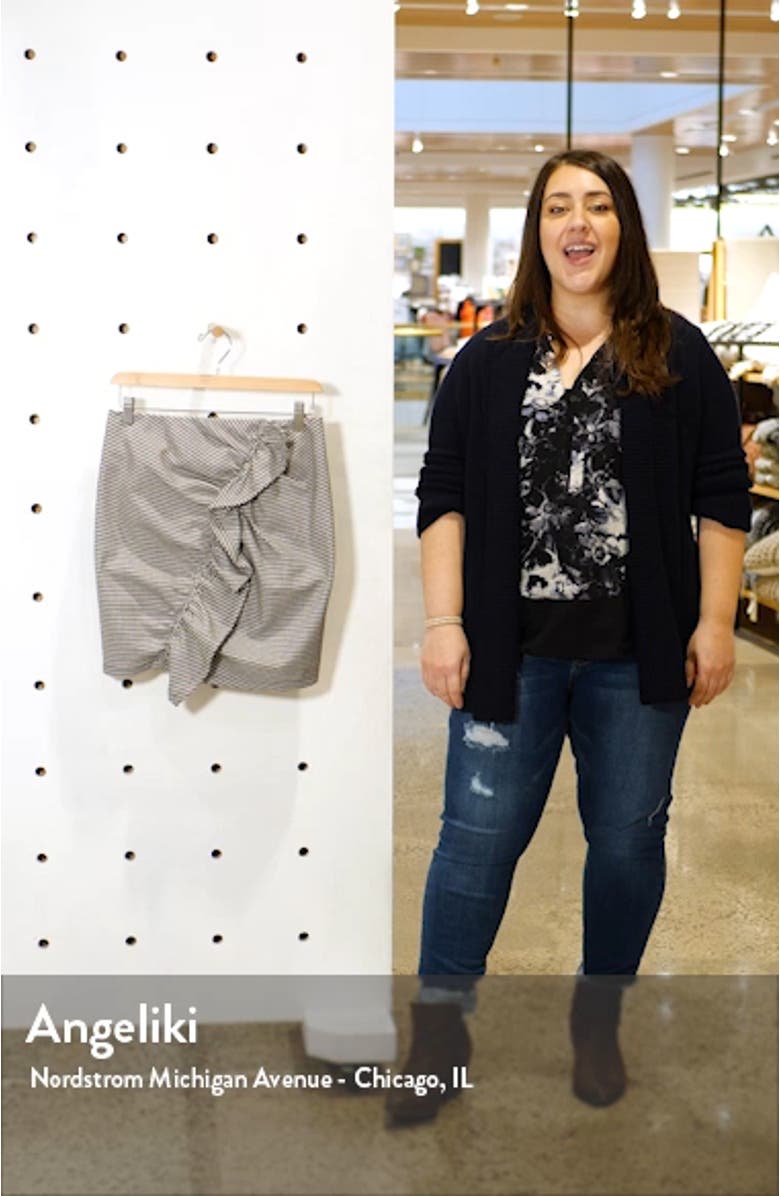 Jupiter Houndstooth Ruffle Miniskirt, sales video thumbnail