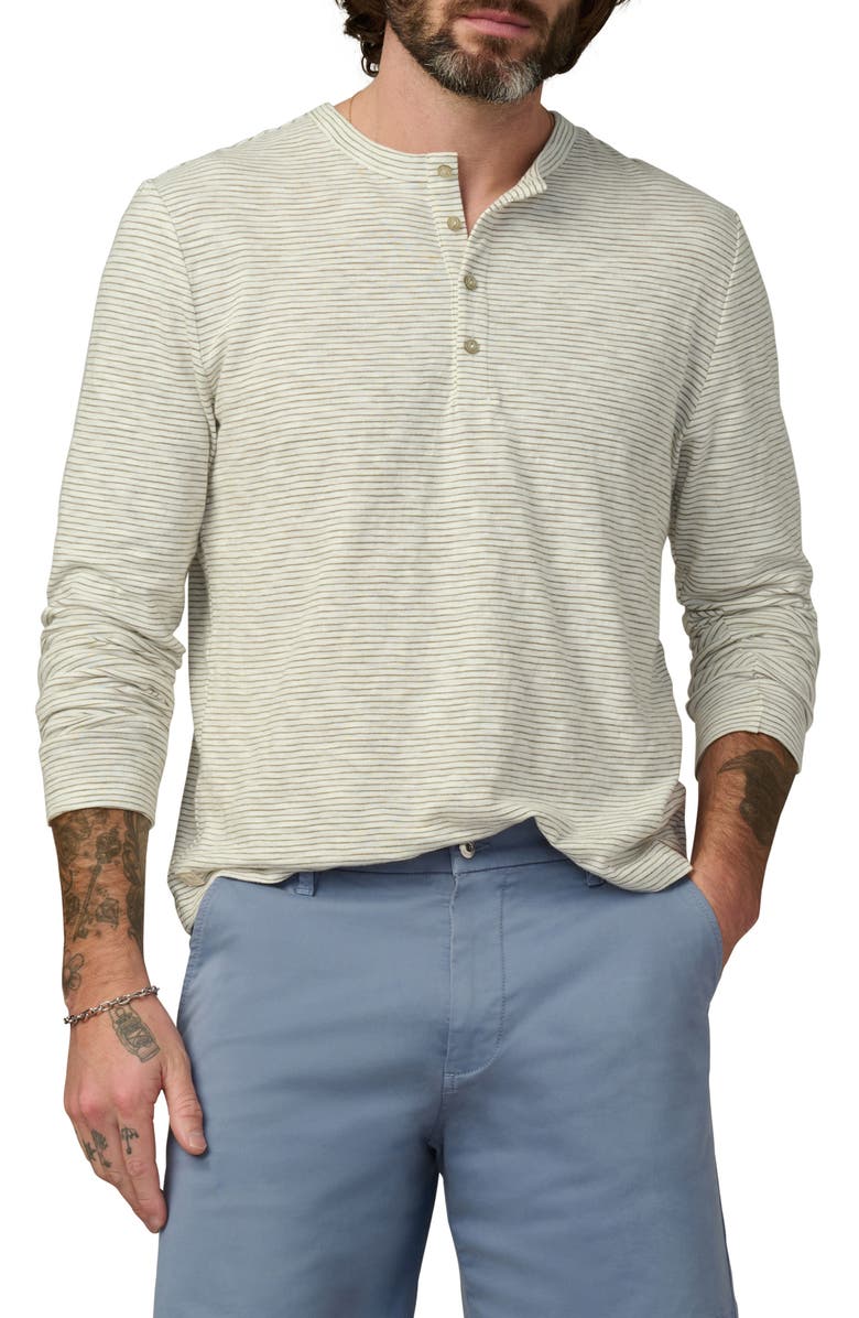 Joe's Stripe Long Sleeve Henley, Main, color, Seagrass