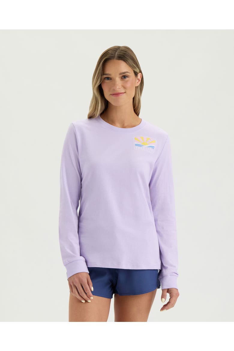 Sunset Logo Long Sleeve Tee, Main, color, ENGLISH HYACINTH