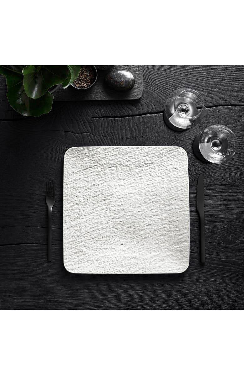 Villeroy 
Boch Manufacture Rock blanc Square Serving/Gourmet Plate, Alternate, color, White