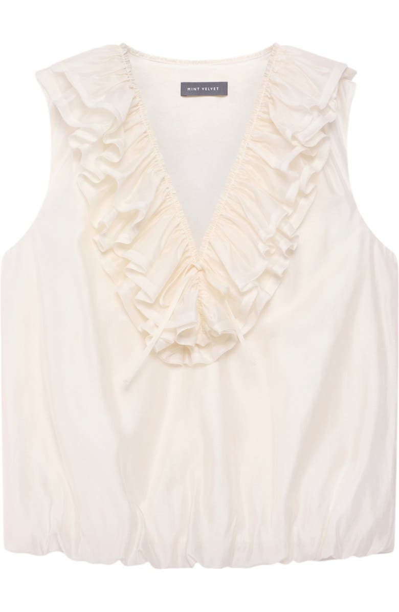 MINT VELVET Ruffle Front Top, Alternate, color,