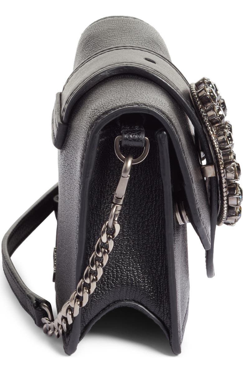 Miu Miu Lady Madras Crystal Embellished Leather Crossbody Bag, Alternate, color,