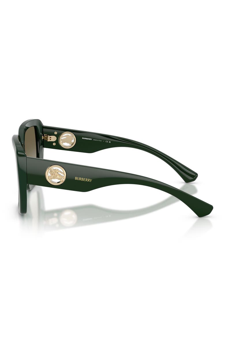 54mm Square Sunglasses, Alternate, color, GREEN / GREEN GRADIENT