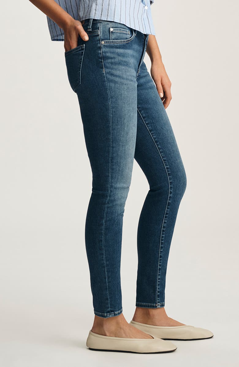 Mavi Jeans Tess High Waist Ankle Skinny Jeans, Alternate, color, Dark Brushed Feathe
