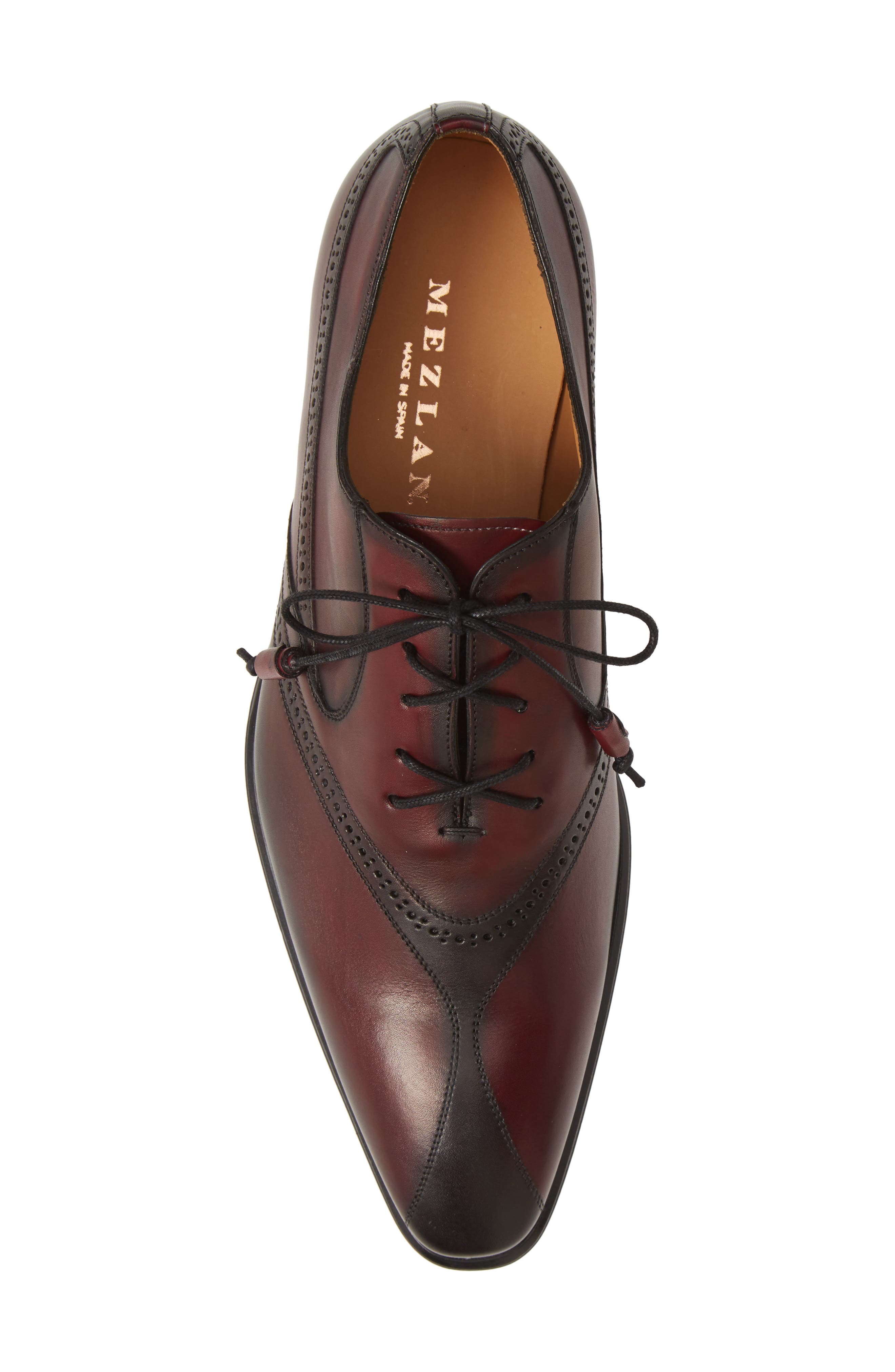 Bertone Bicycle Toe Oxford, Alternate, color, BURGUNDY