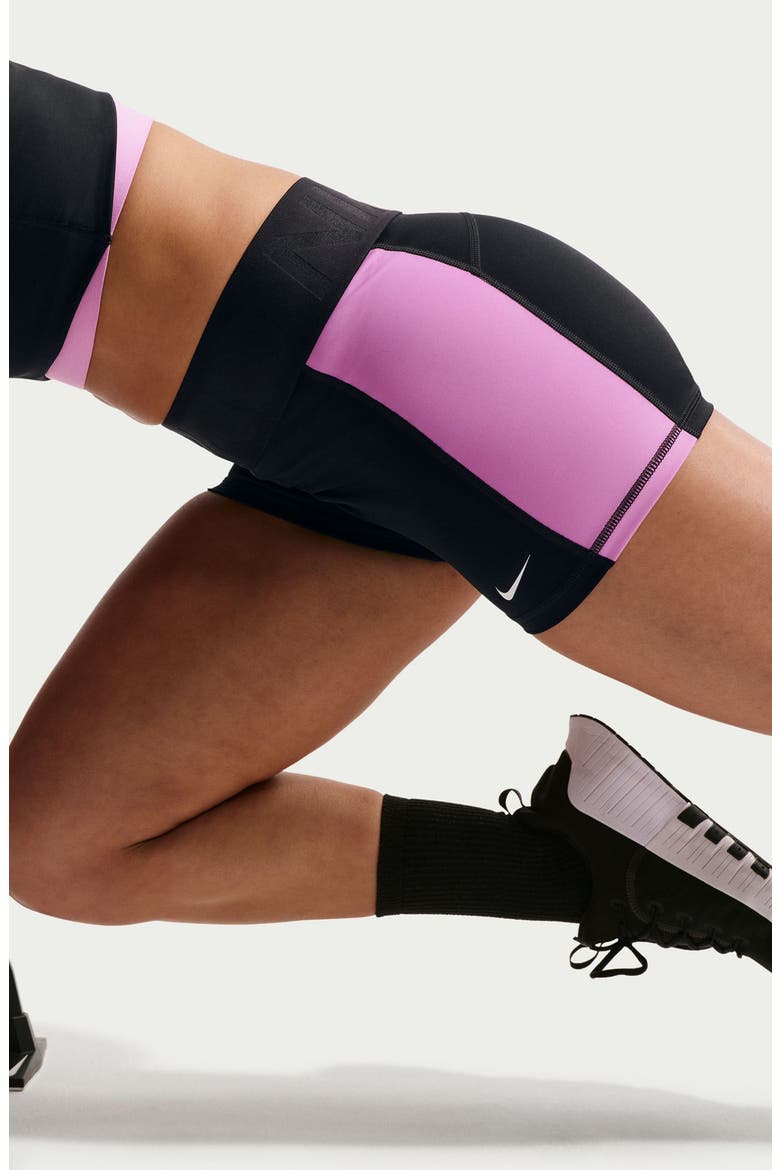 Pro Sculpt Dri-FIT Bike Shorts, Alternate, color, BLACK/ MAGENTA/ WHITE