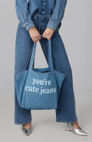 Lola Denim The "You're Cute Jeans" Denim Tote Bag