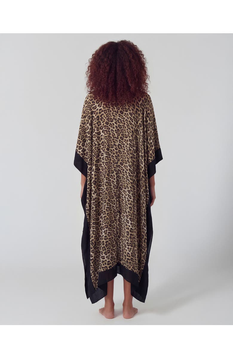 Lords of Harlech Leopard Womens Kaftan, Alternate, color, Leopard Brown