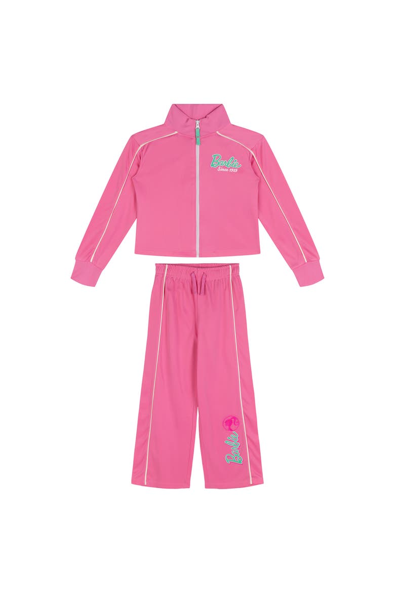 Athletic 2-Piece Jacket and Pants Tracksuit Set, Main, color, Bright Pink