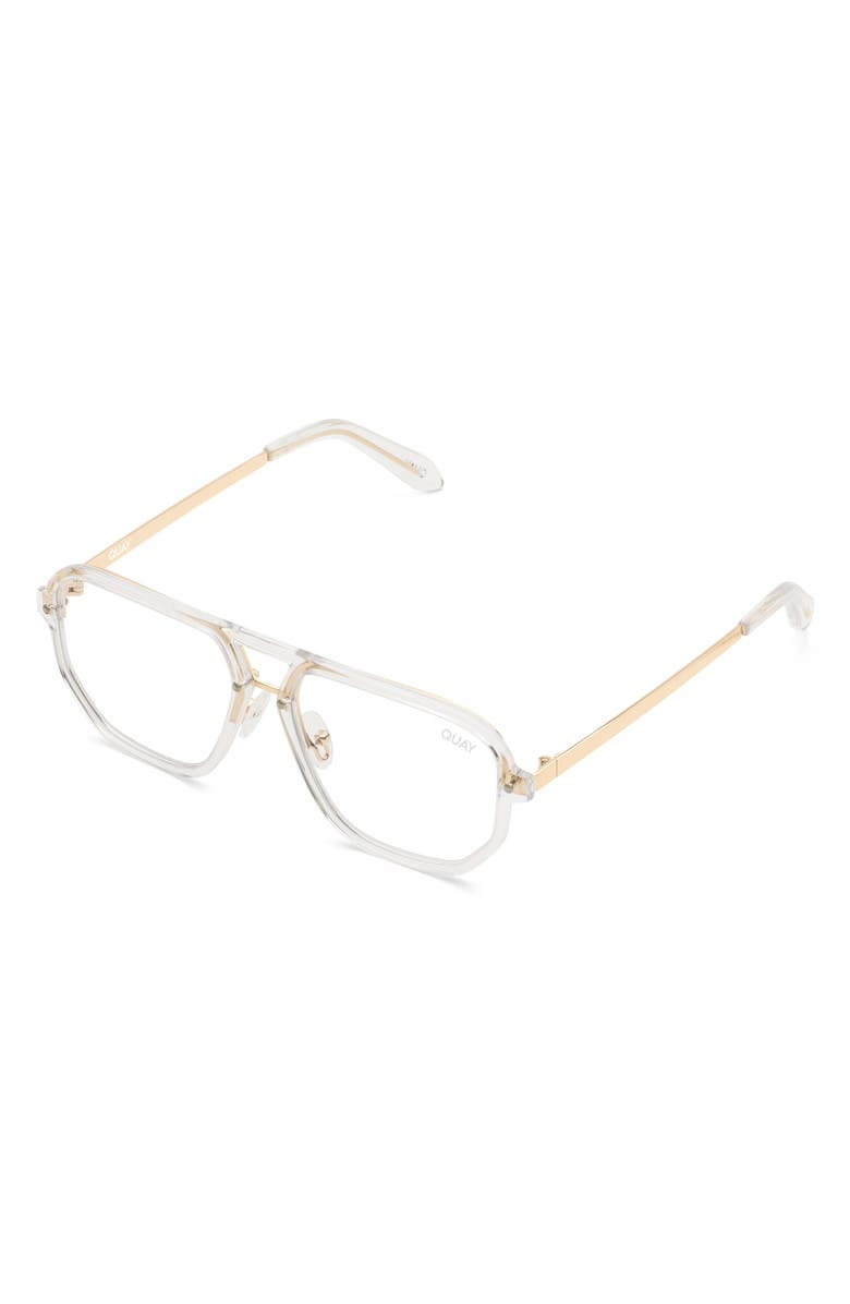 QUAY Australia Front Row 46mm Aviator Optical Glasses, Alternate, color,