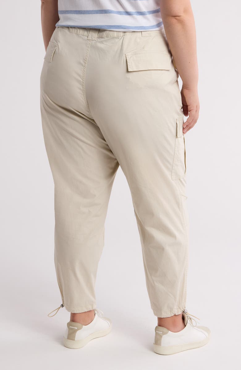 DKNY Jeans Belted Stretch Cotton Poplin Cargo Pants, Alternate, color, City Khaki