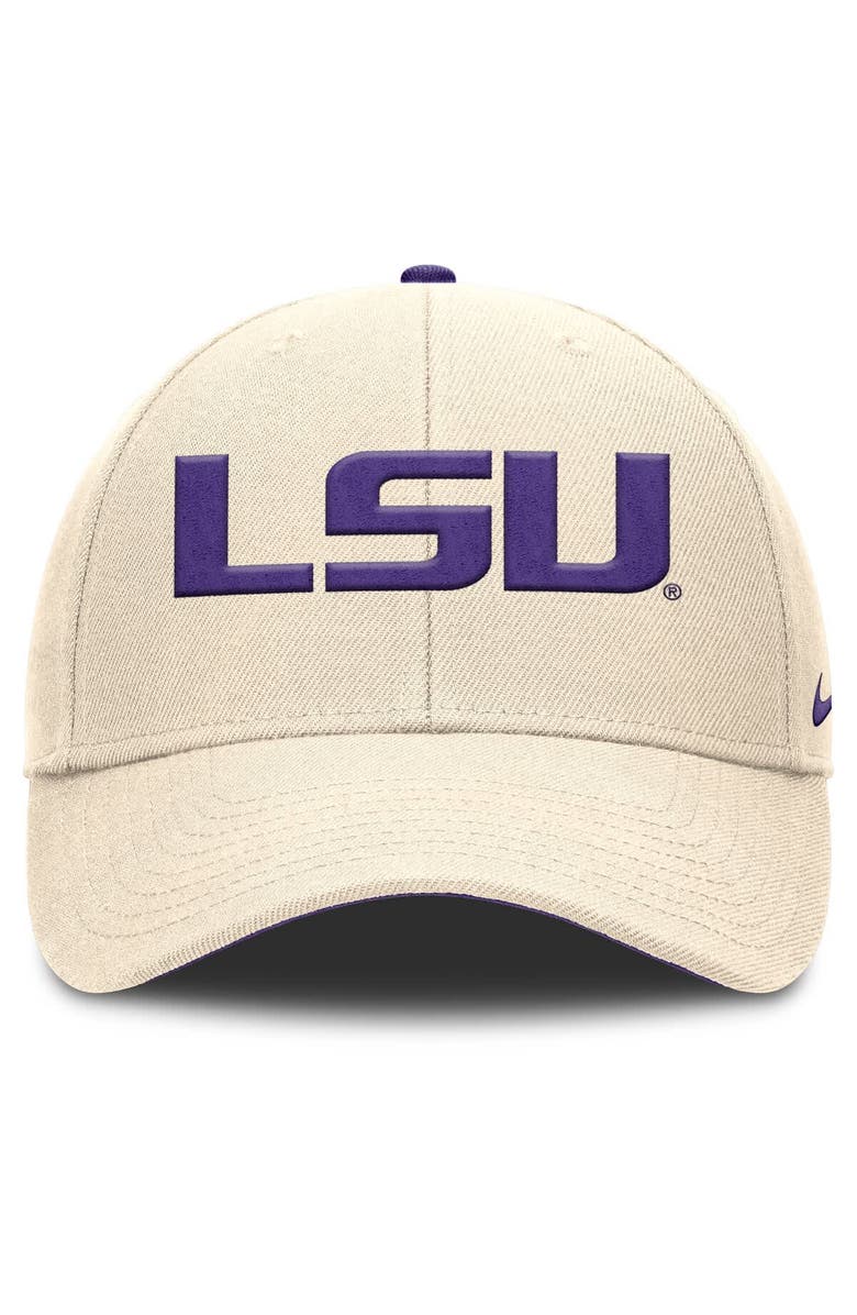 Nike Men's Nike Natural LSU Tigers Rise Primetime Performance Trucker Adjustable Hat, Alternate, color, Natural