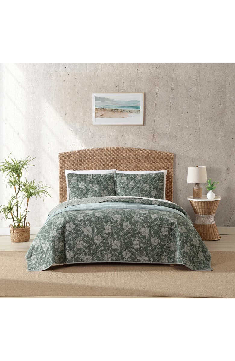 Tommy Bahama Hibiscus Jungle Cotton Quilt Set, Alternate, color, 