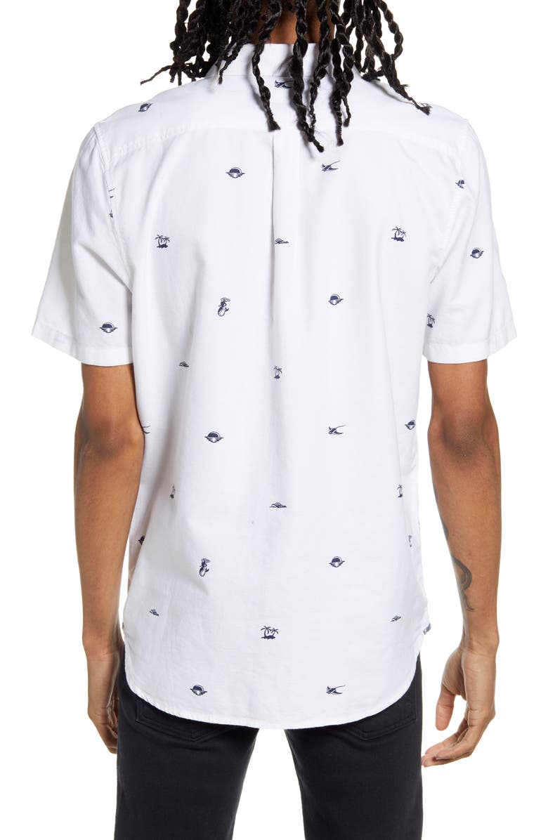 Vans Houser Short Sleeve Oxford Classic Fit Woven Button Front Shirt, Alternate, color,