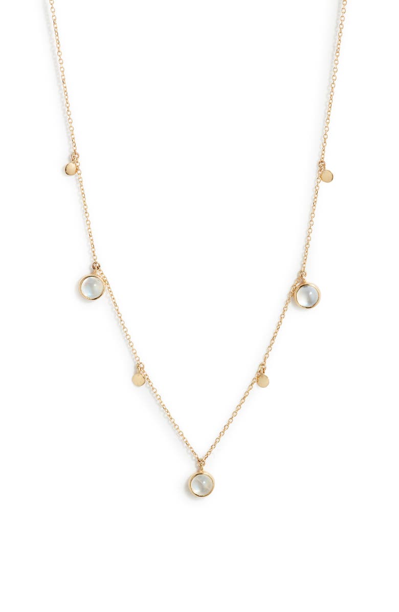Anzie Cleo Moonstone Station Necklace, Main, color, 