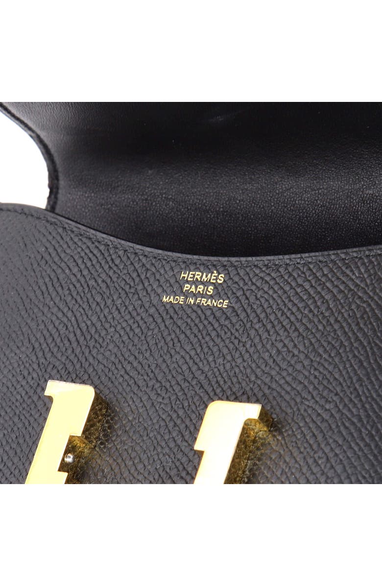 Pre-Owned Hermes Constance Slim Wallet Epsom, Alternate, color, Noir