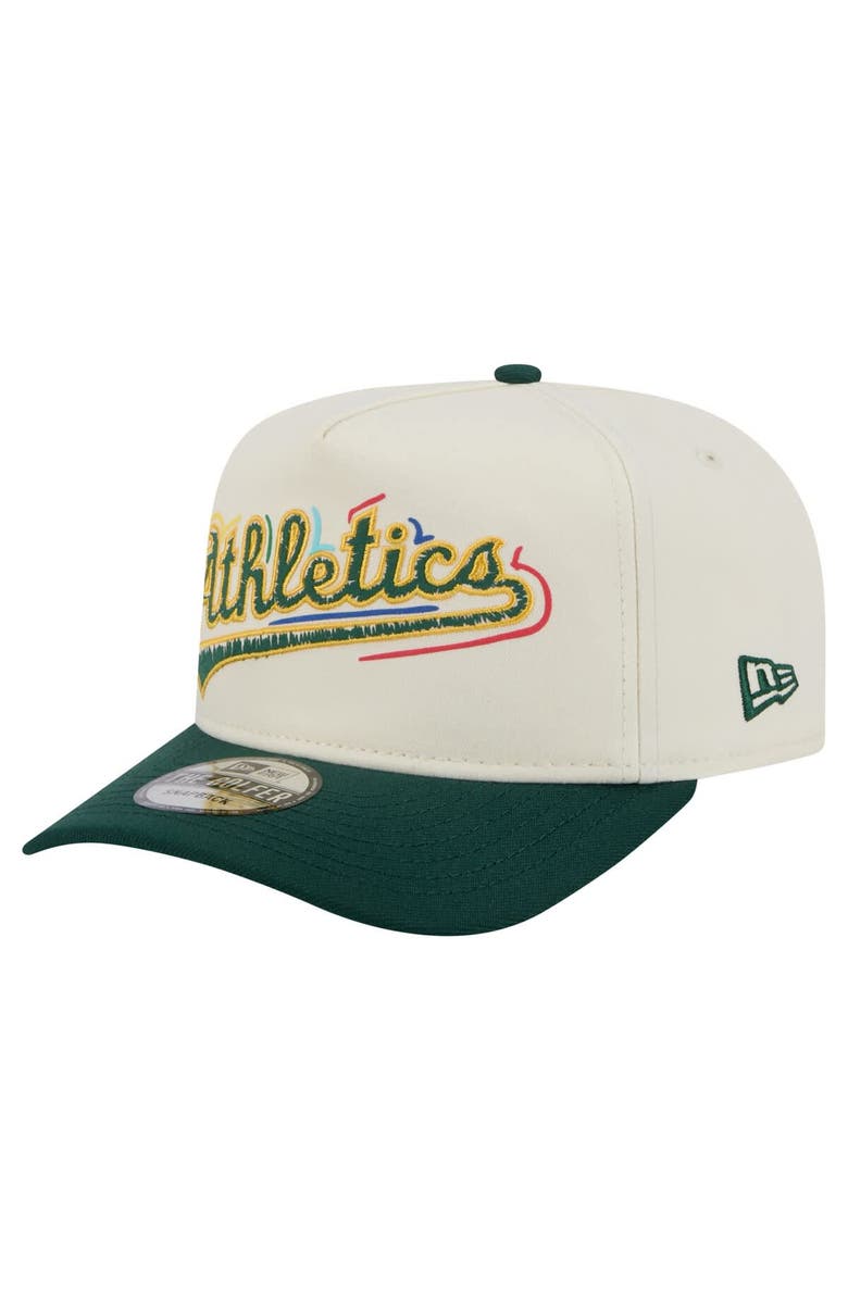 New Era Men's New Era  White Athletics Team Scribble Golfer Adjustable Hat, Main, color, 