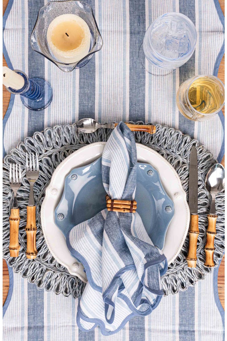 Straw Loop Oval Placemat, Alternate, color, CHAMBRAY