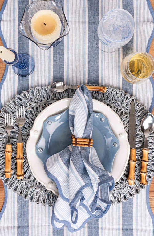 Juliska Straw Loop Oval Placemat In Chambray