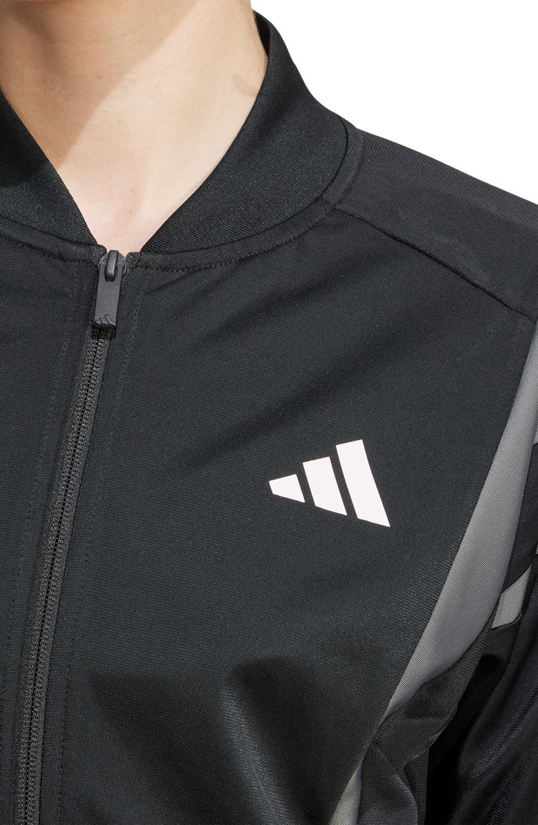 adidas 3-Stripes Fashion Track Jacket, Alternate, color, Black/ Grey