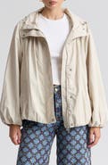 Avec Les Filles Balloon Hem Hooded Windbreaker Jacket