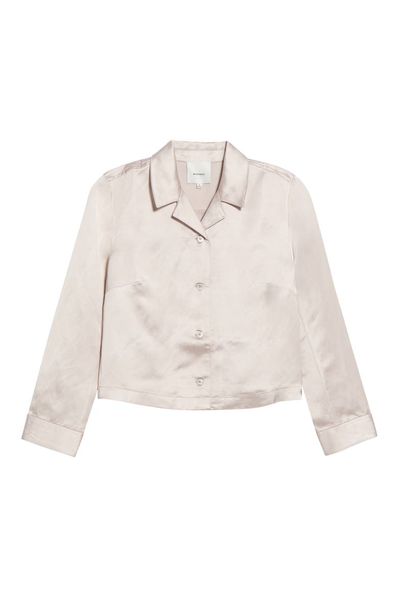 Lacie Cropped Shirt, Main, color, LIGHT GREY