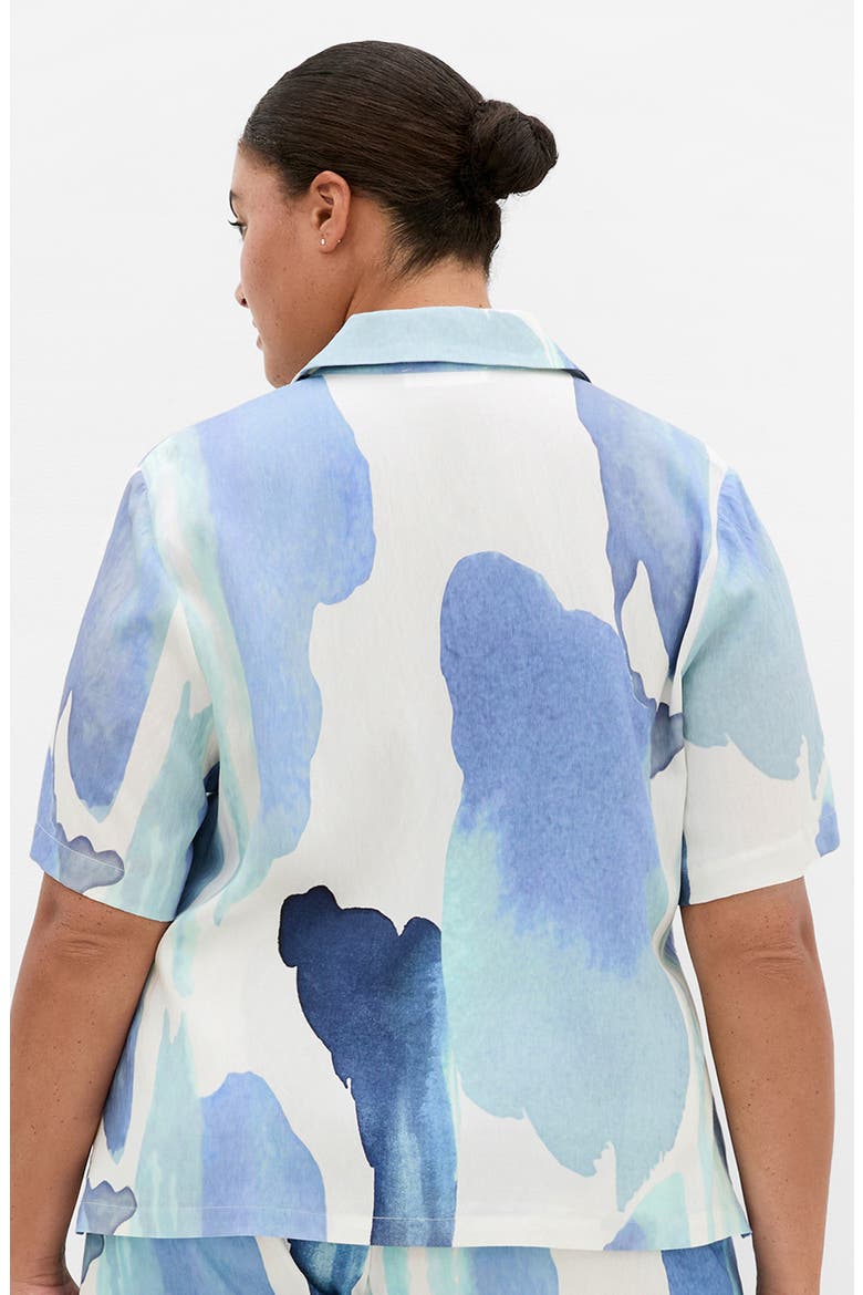 Level Up Short Sleeve Button-Up Shirt, Alternate, color, TRANQUIL