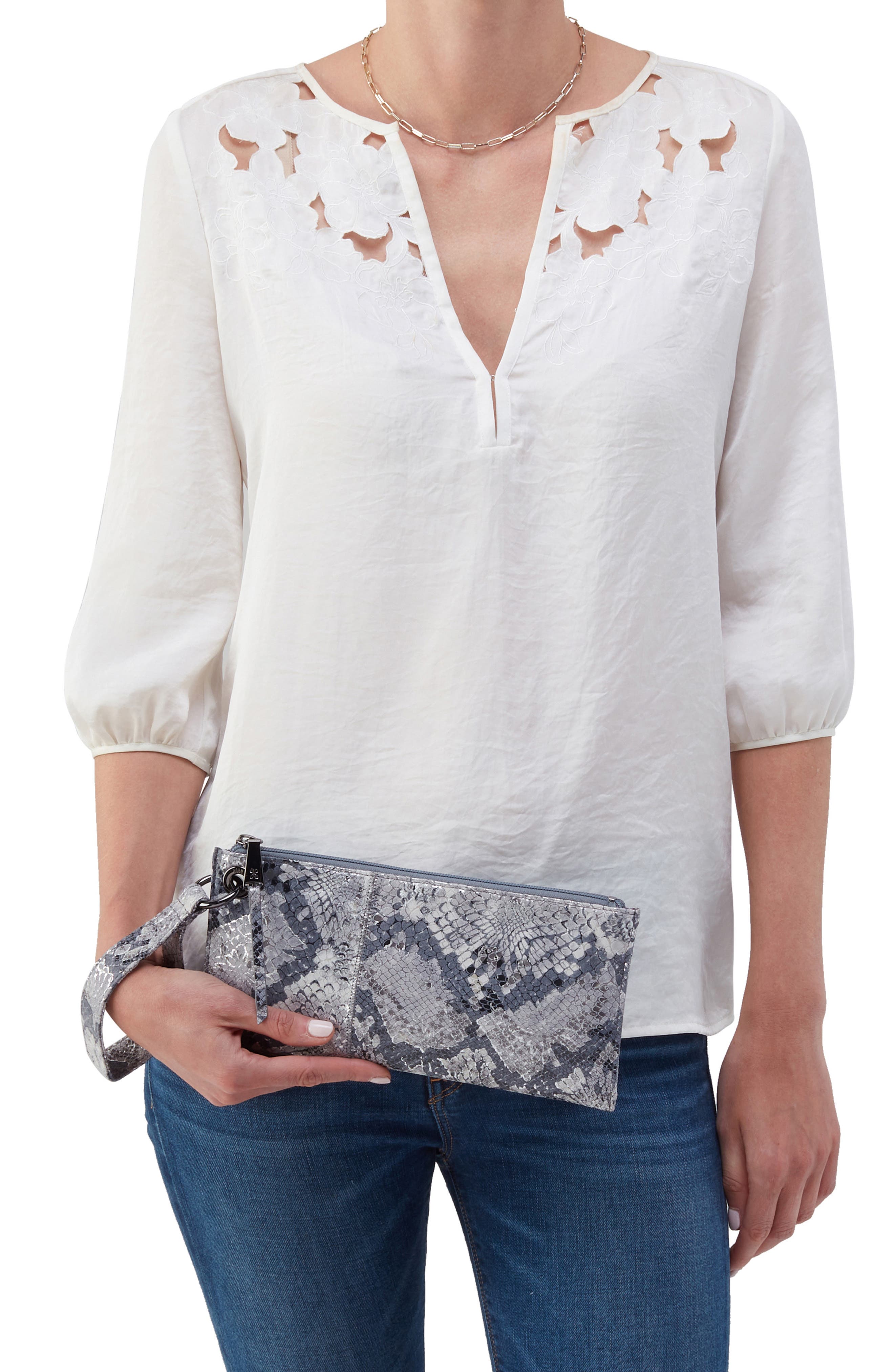 'Vida' Leather Clutch, Alternate, color, ENCHANTED FLORAL